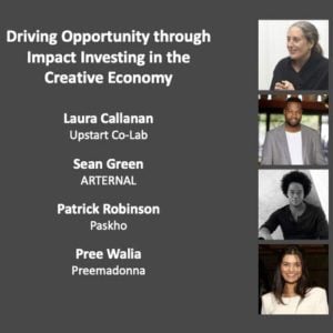 Driving Opportunity through Impact Investing in the Creative Economy