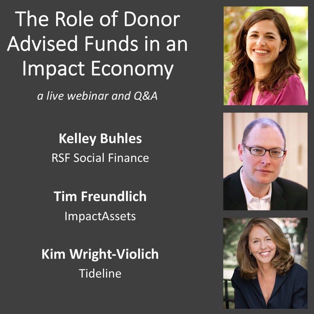 The Role of Donor Advised Funds in an Impact Economy