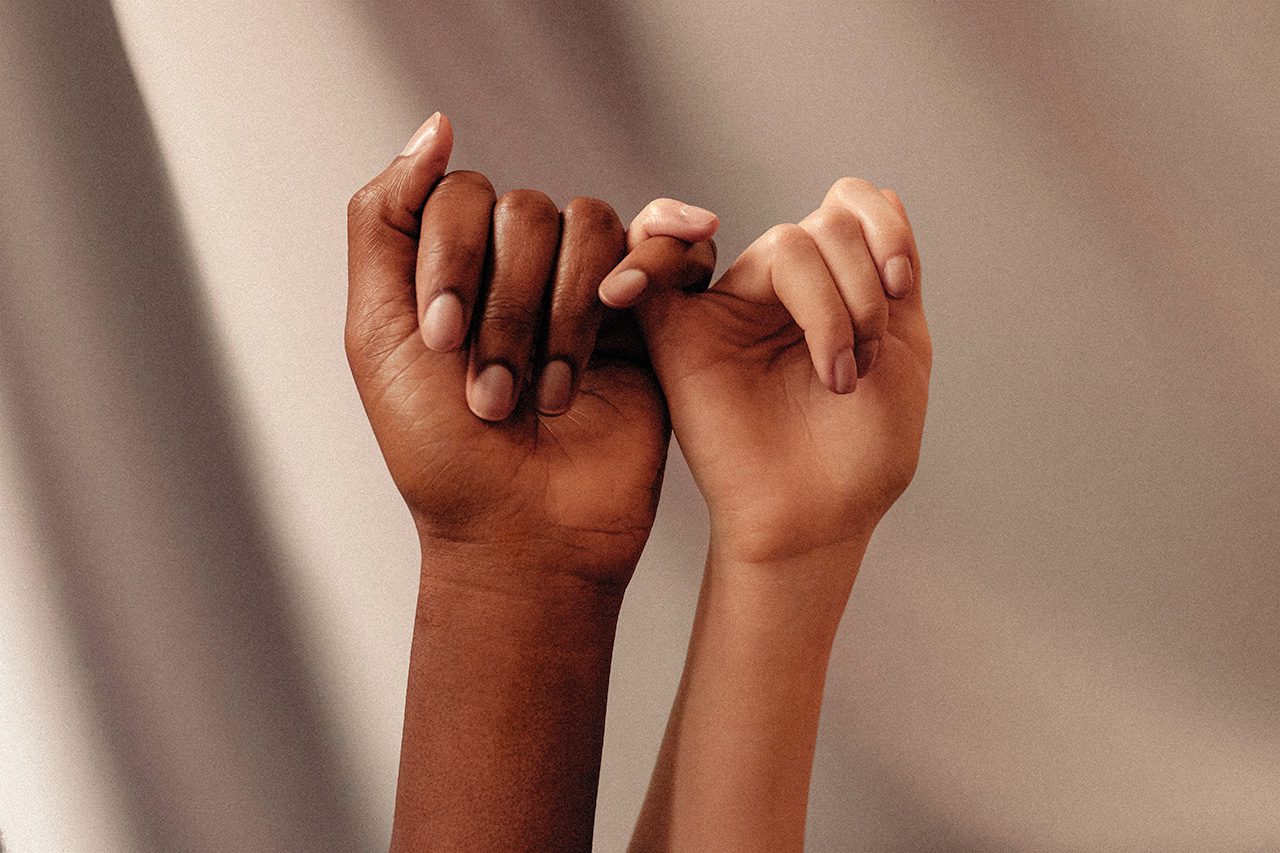 Two hands linked