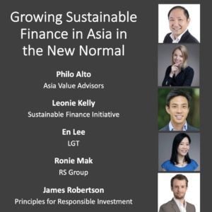 Growing Sustainable Finance in Asia in the New Normal