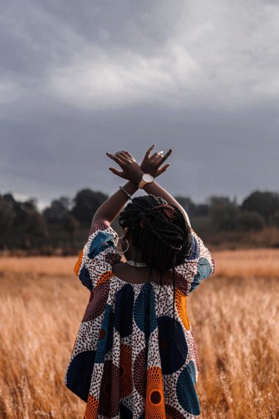Hands to the sky in Africa