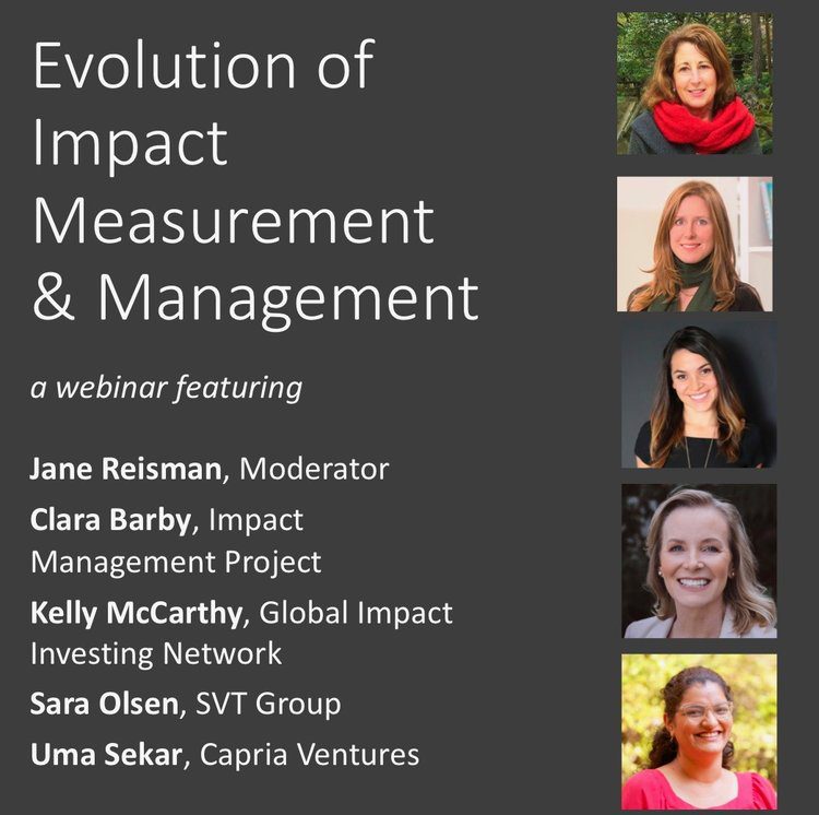 Evolution of Impact Measurement and Management