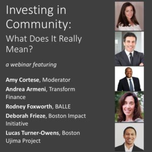 Investing in Community: What Does it Really Mean?