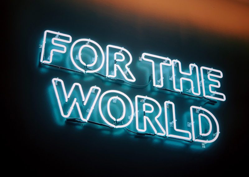 For the world sign