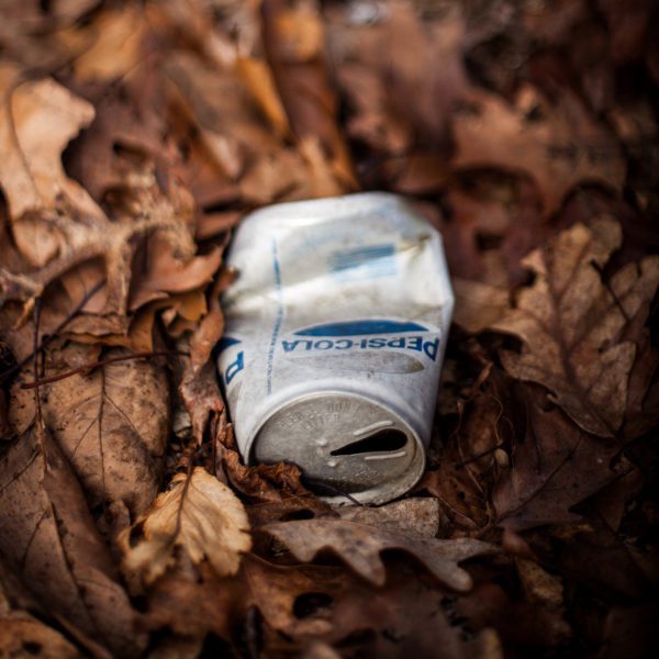 Pepsi can thrown on ground