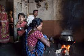 Family with cookstove