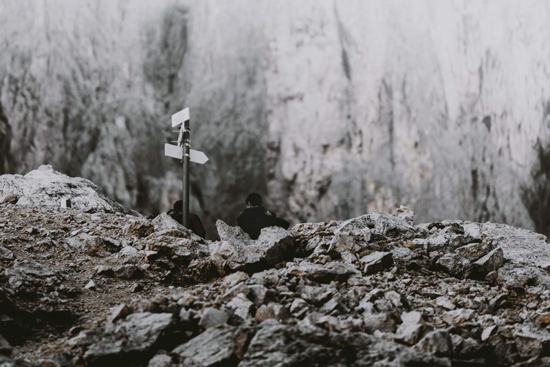 Sign posts in wilderness