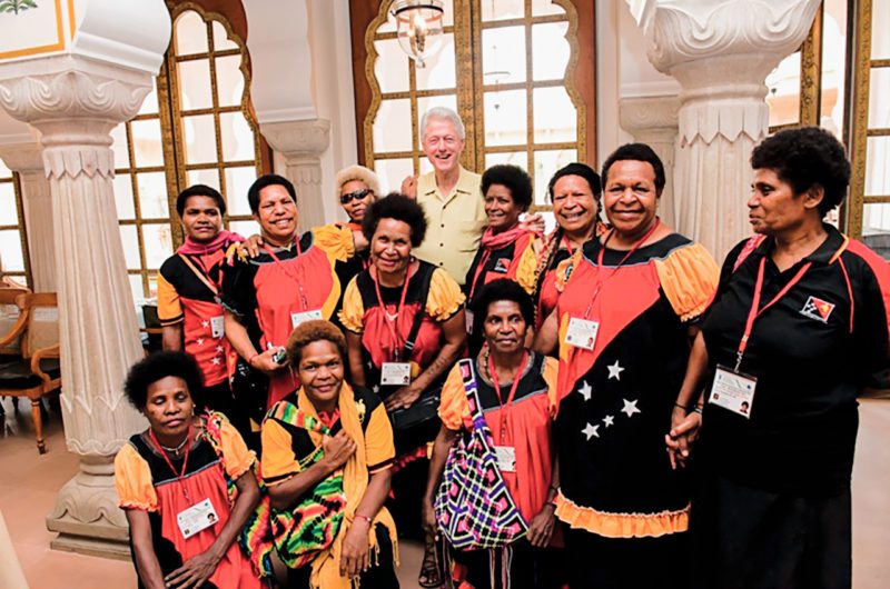 Proud Solar Mamas with former US President Bill Clinton