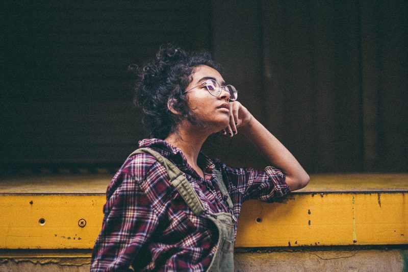 Unhappy black woman