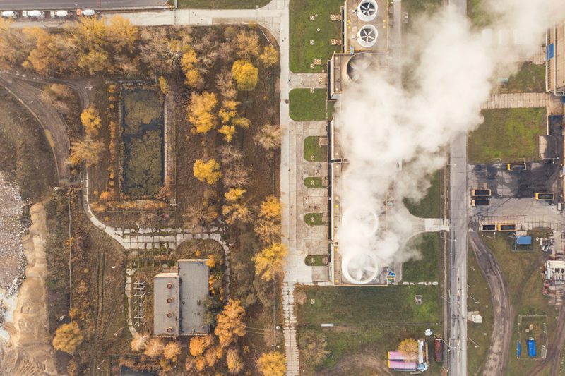 Petroleum refinery from above