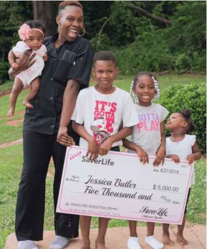 SaverLife Mother and four children