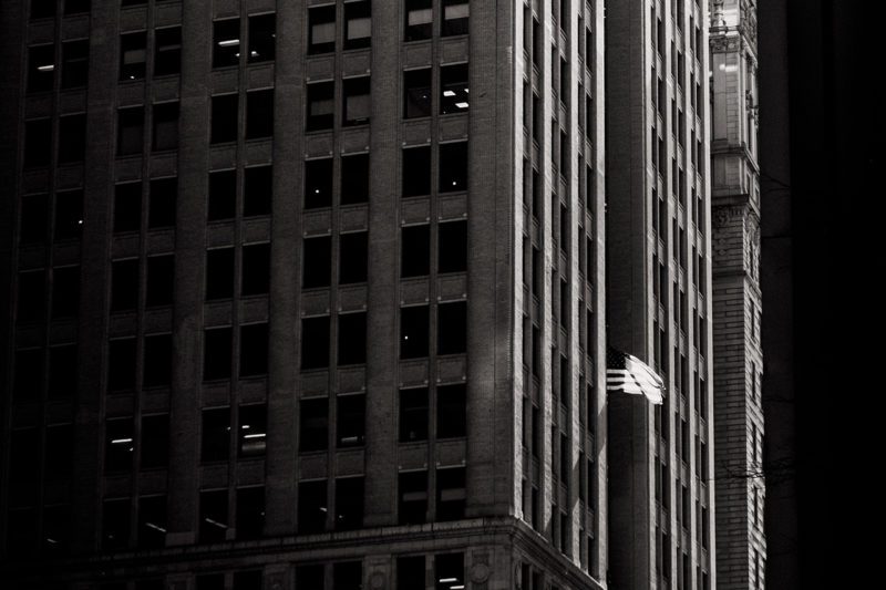 Business building in city
