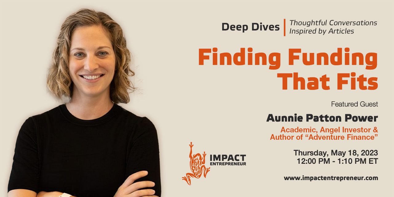 Eventbrite Aunnie Patton Power FInding Funding that Fits Deep Dive Poster