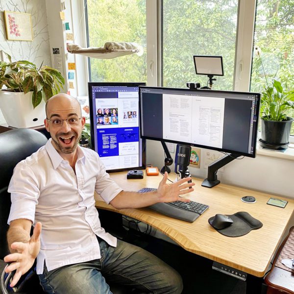 Philip Bateman at desk