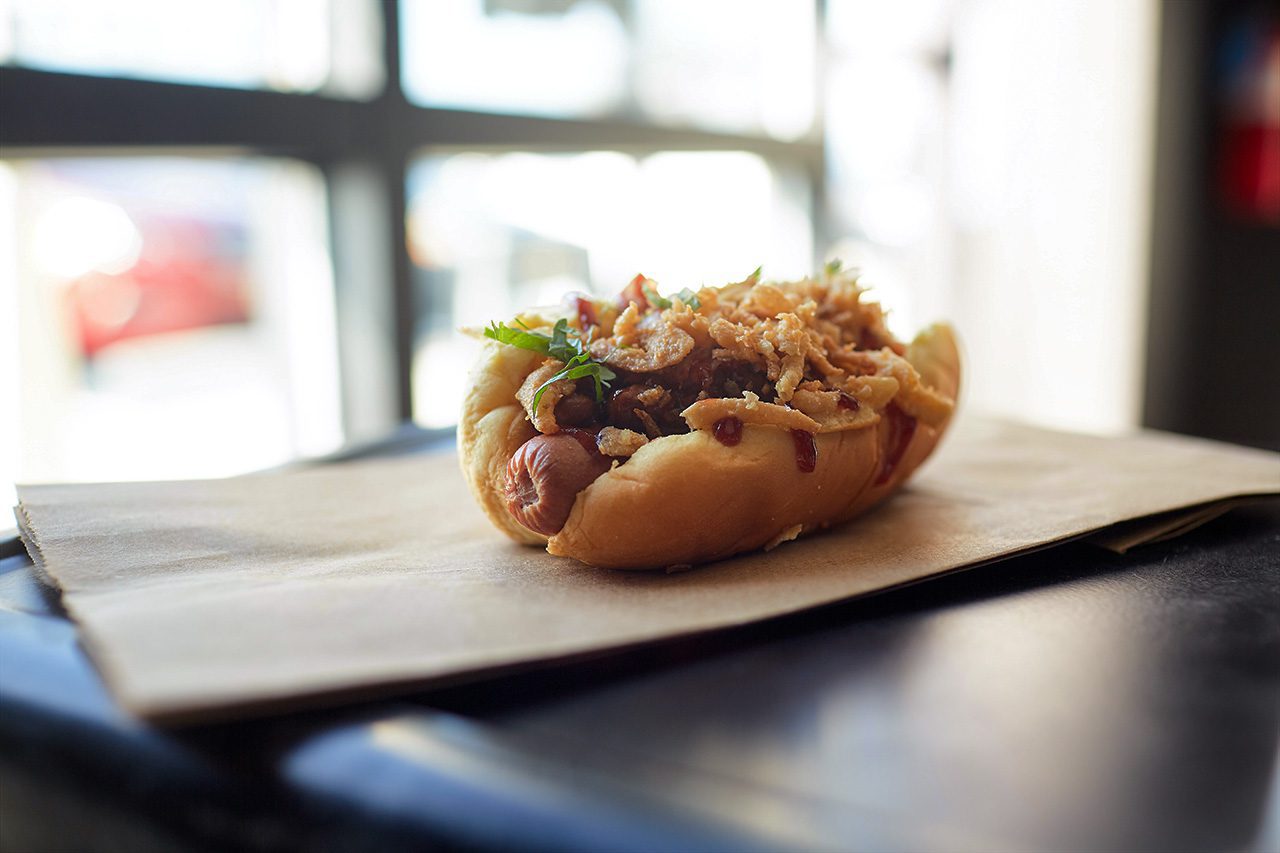 Hotdog with the works