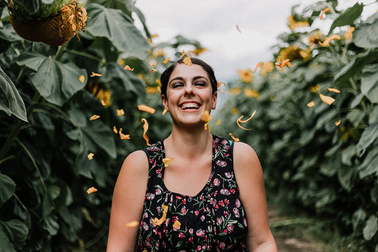Woman in garden
