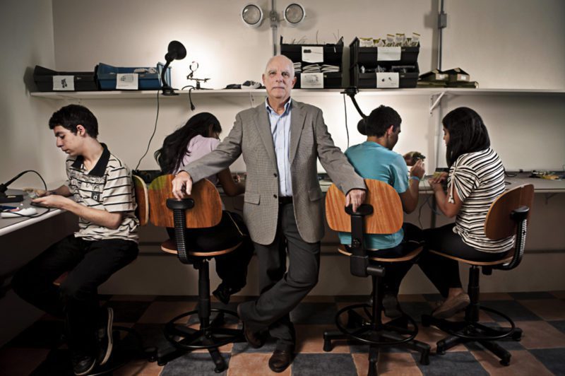 Howard Weinstein with Solar Ear Employees