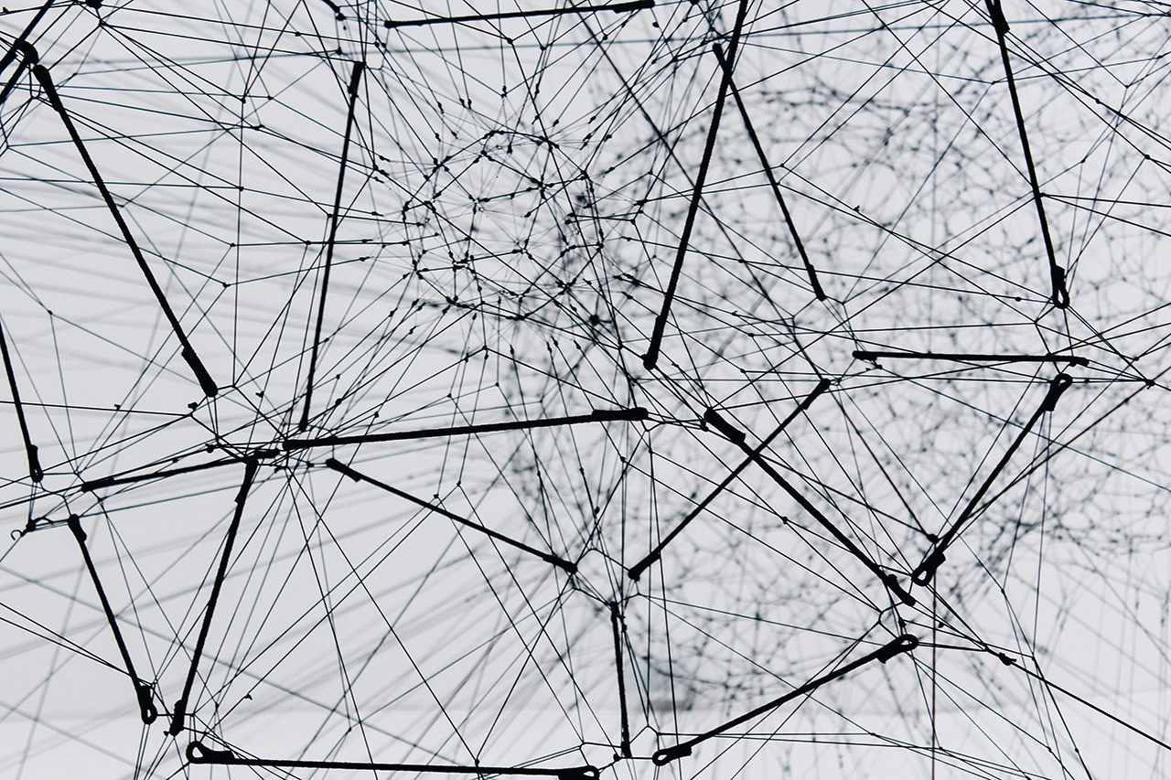 AI Network Diagram in B&W