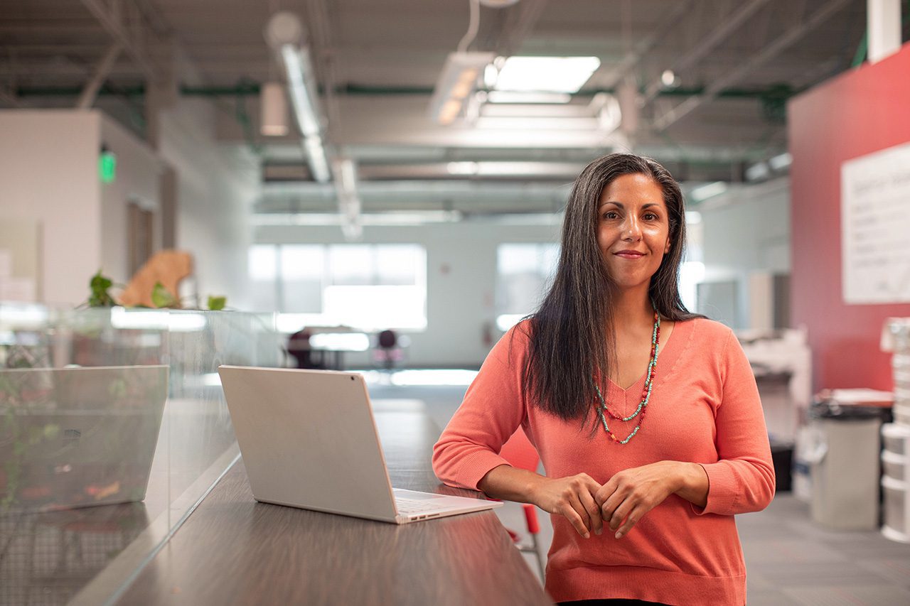 Female professional with laptop