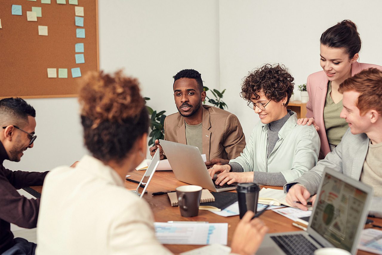 Group of entrepreneurs working