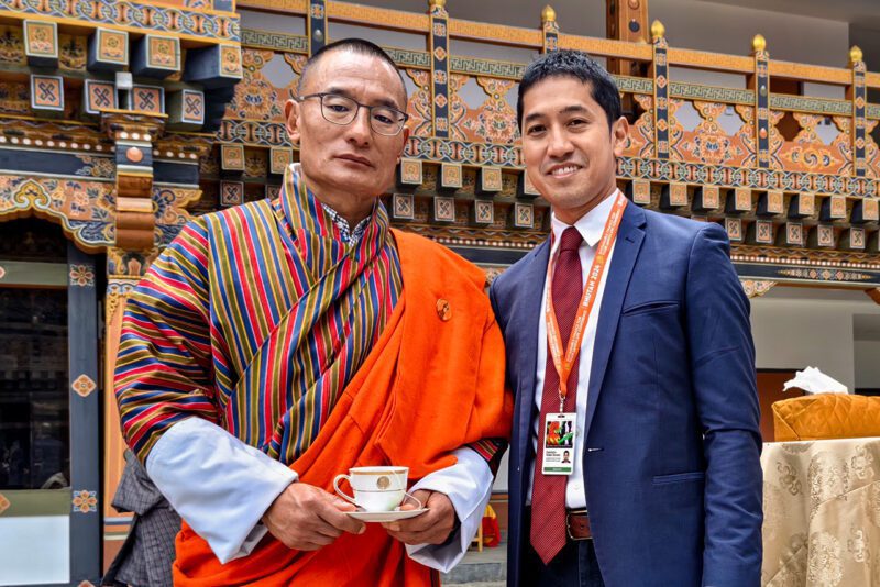 Dr. Gopalasamy Reuben Clements with Bhutan Prime Minister Tshering Tobgay