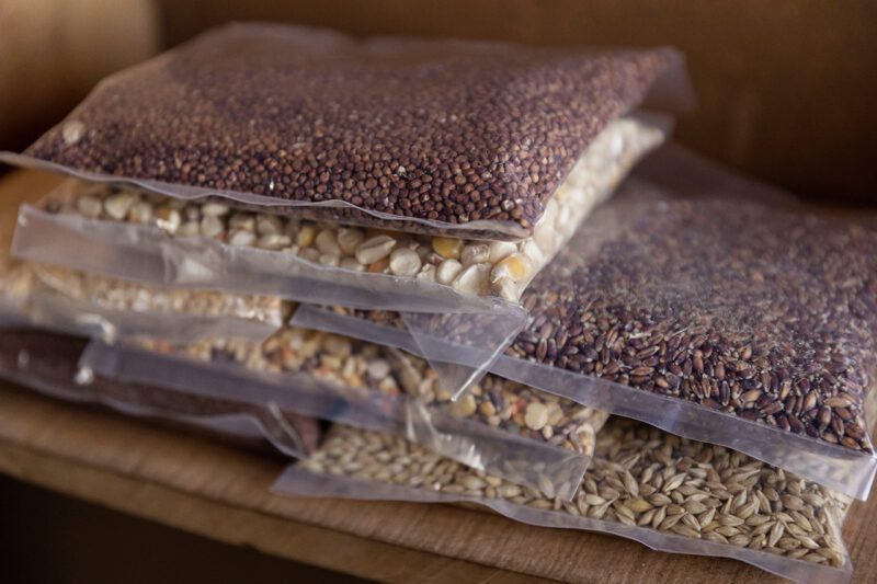 Bags of nutritional dry food in Ethiopia