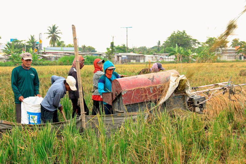 Farmers and equipment in Indonesia