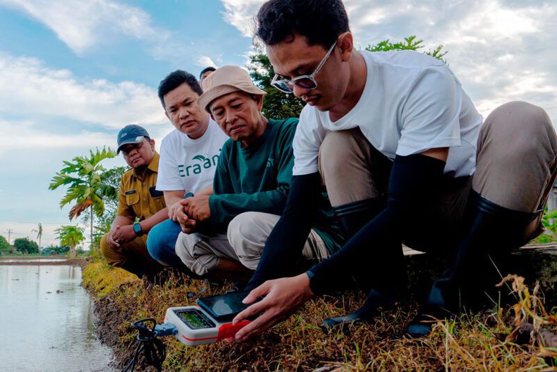 Eratani team testing water quality