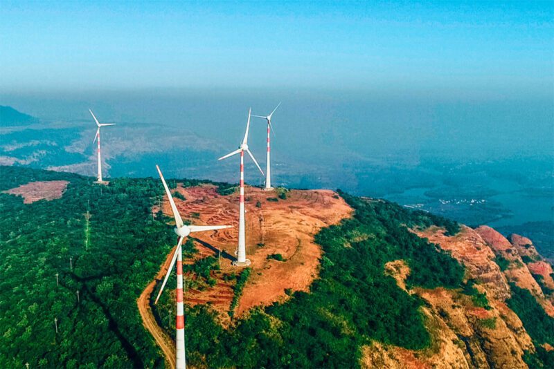 Windmills by the sea