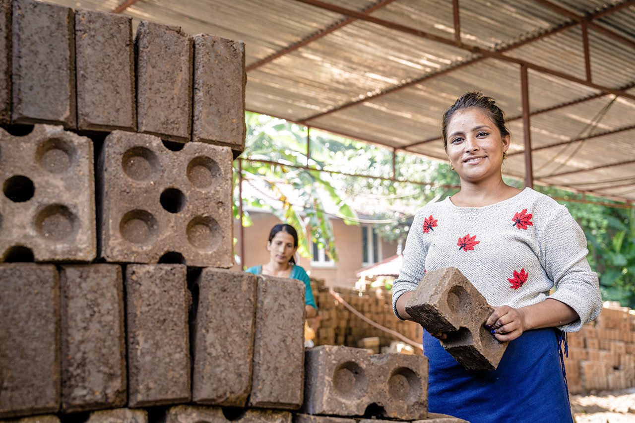 Woman brick maker in Nepal