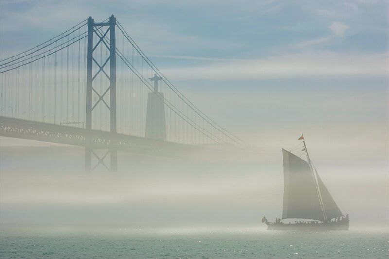 Sailboat and bridge