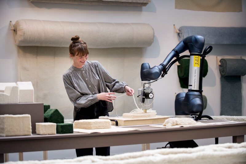 Christien Meindertsma in her studio