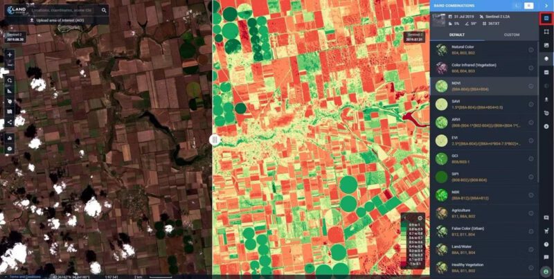 EOSDA LandViewer Interface