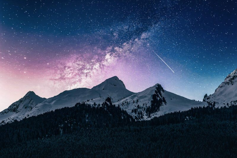Mountains at dusk