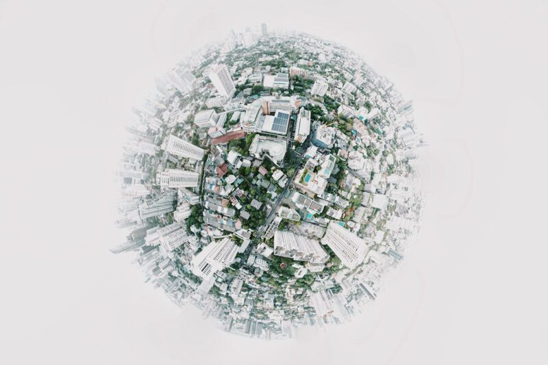 City from above illustration