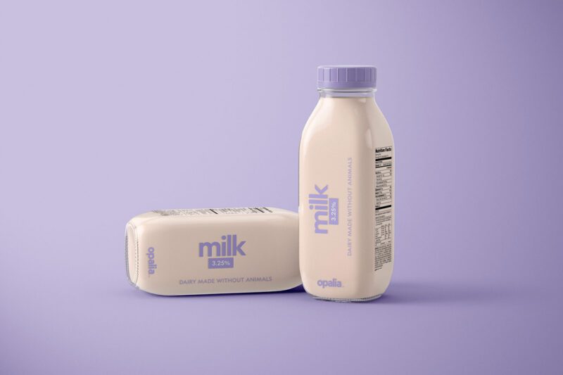 Opalia milk bottles
