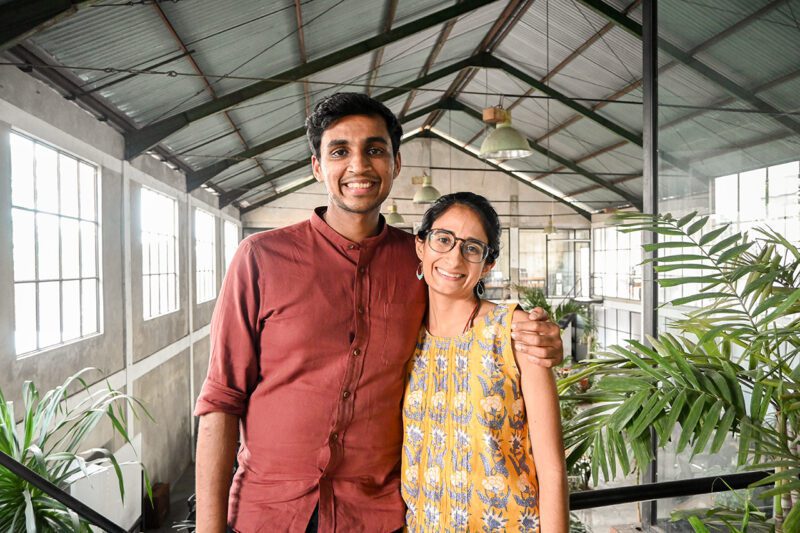 Living Roots co-founders, Abhi Agarwal and Avika Narula