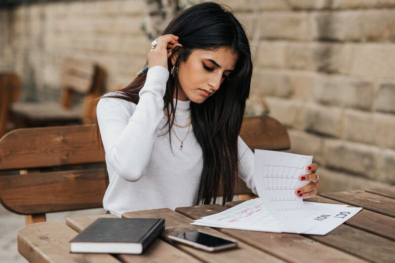 Woman working from home