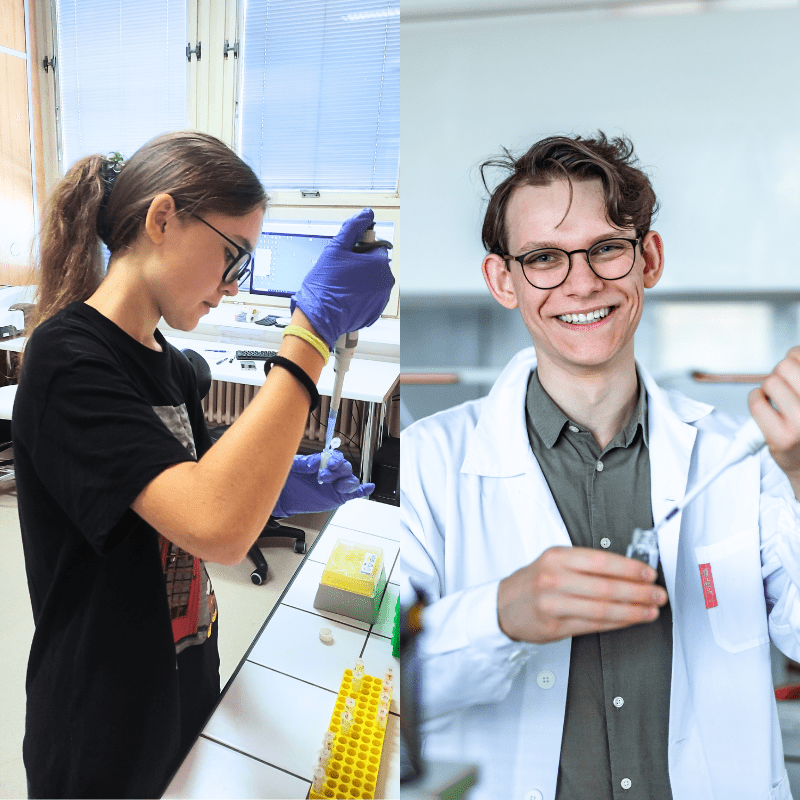Teen innovators in lab