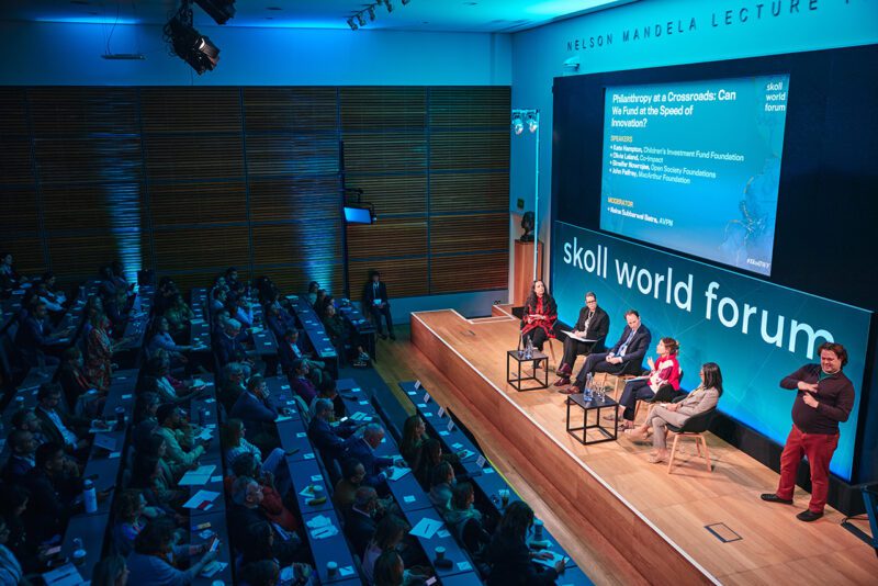 Philanthropy at a Crossroads panel at Skoll World Forum 2025