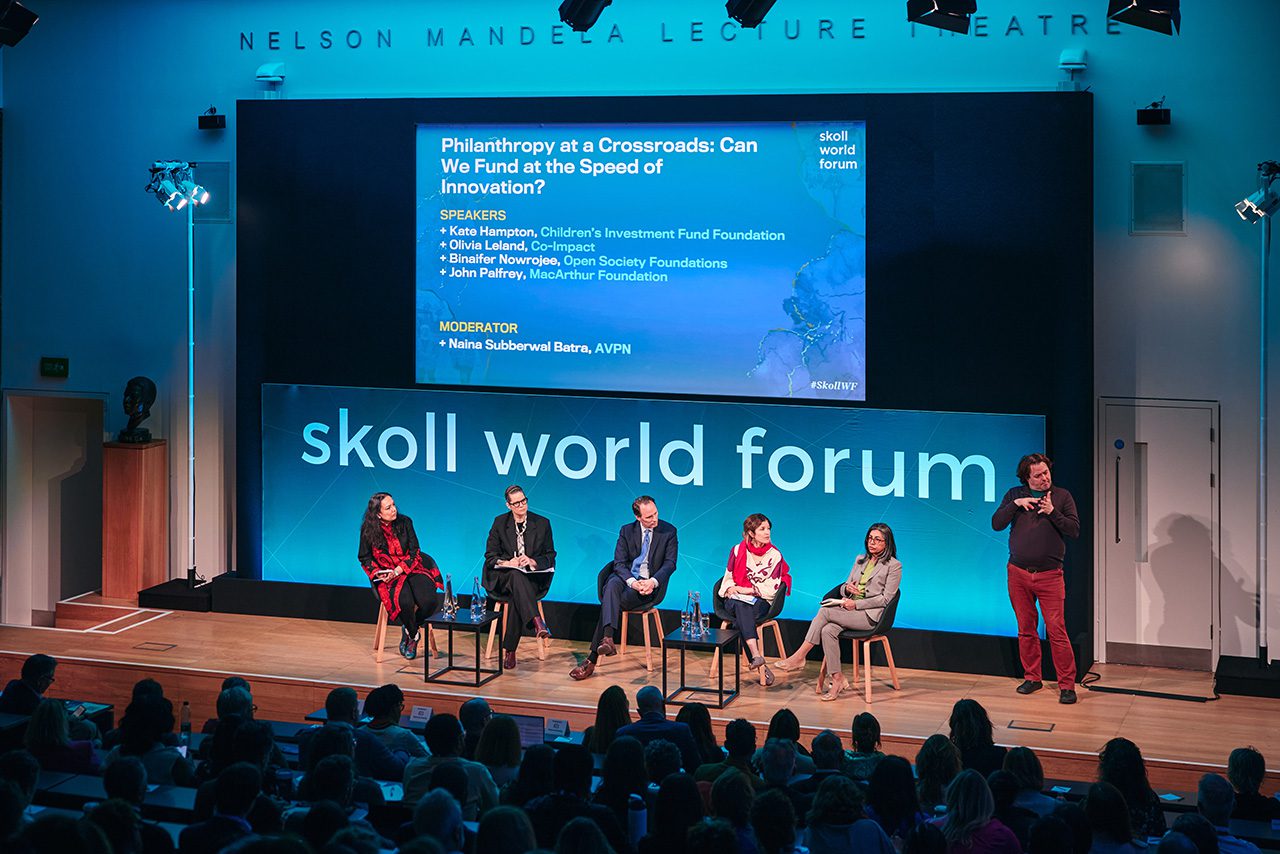 Panel discussion at the Skoll World Forum 2025