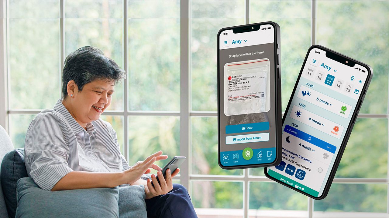 Woman on health app