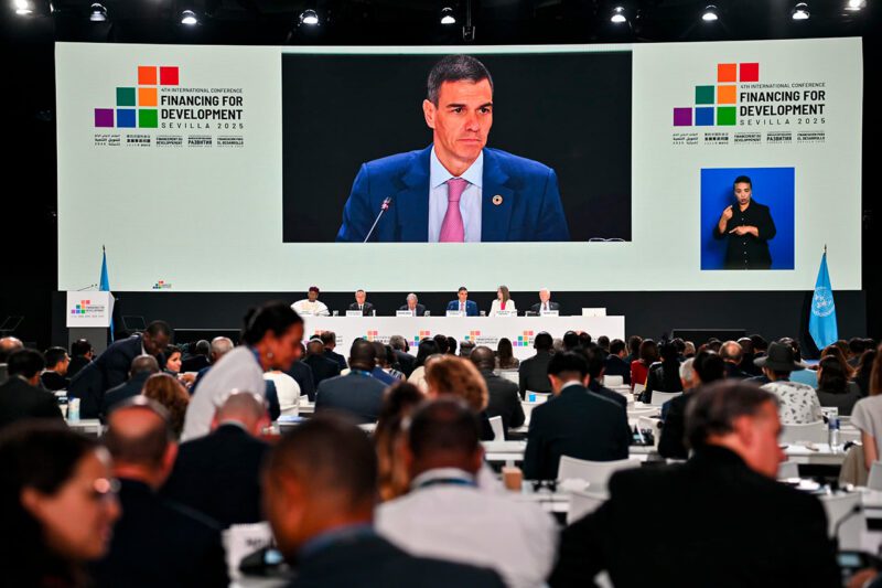 UN conference stage and video background