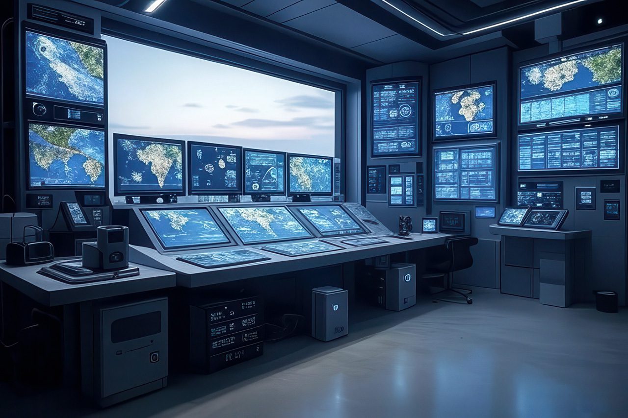 High tech monitoring room