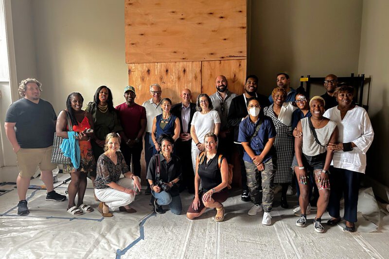 Community members in Baltimore
