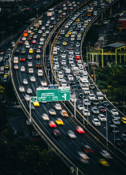 Bangkok highway traffic congestion