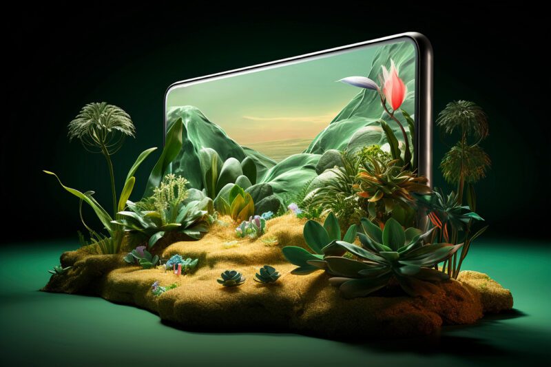 Island virtual scene