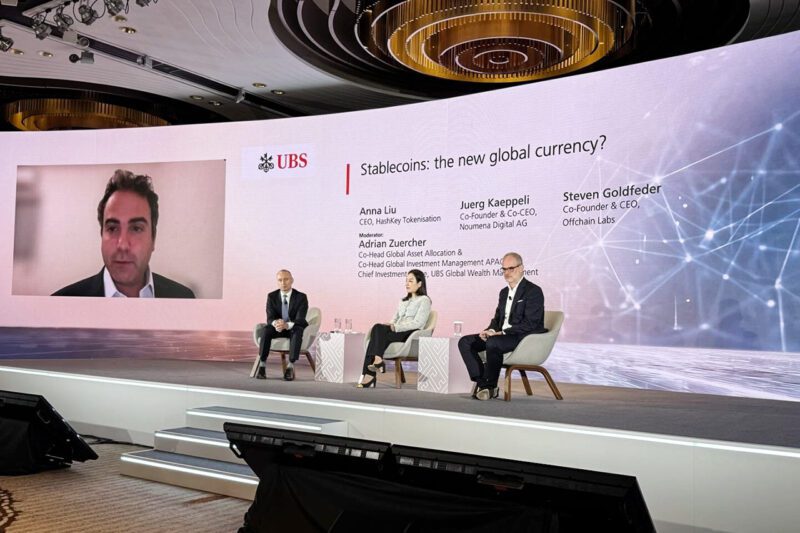 Stablecoin panel discussion at conference.
