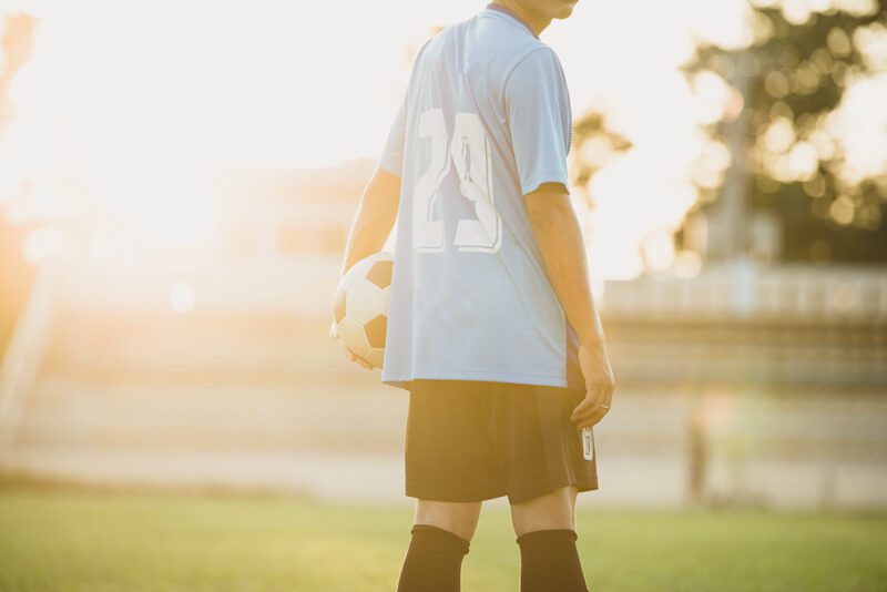 Soccer player on the field