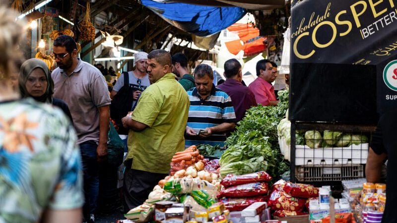 People in Amman market, Jordan